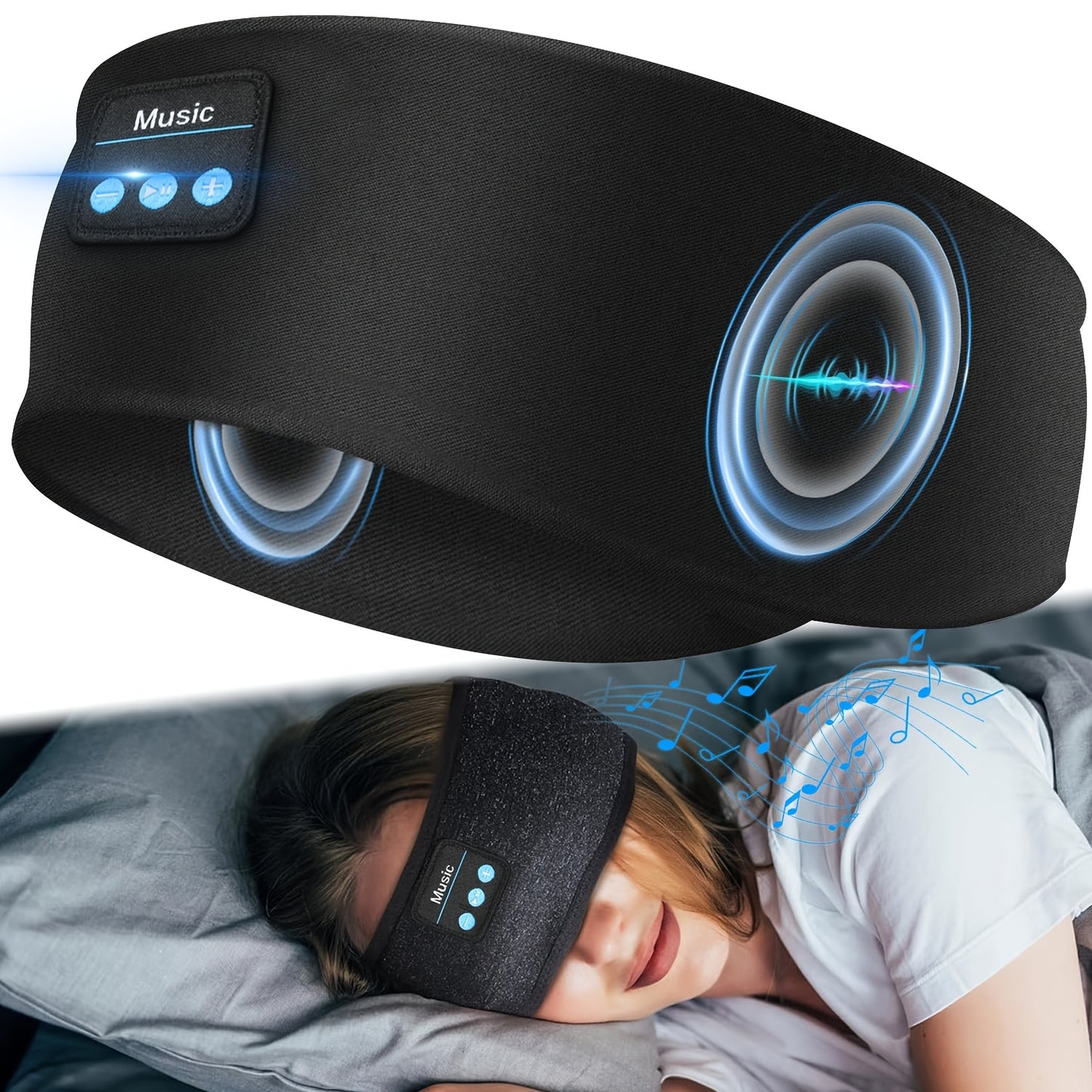 Wireless Sleep Headphones Eye Mask - 3in1