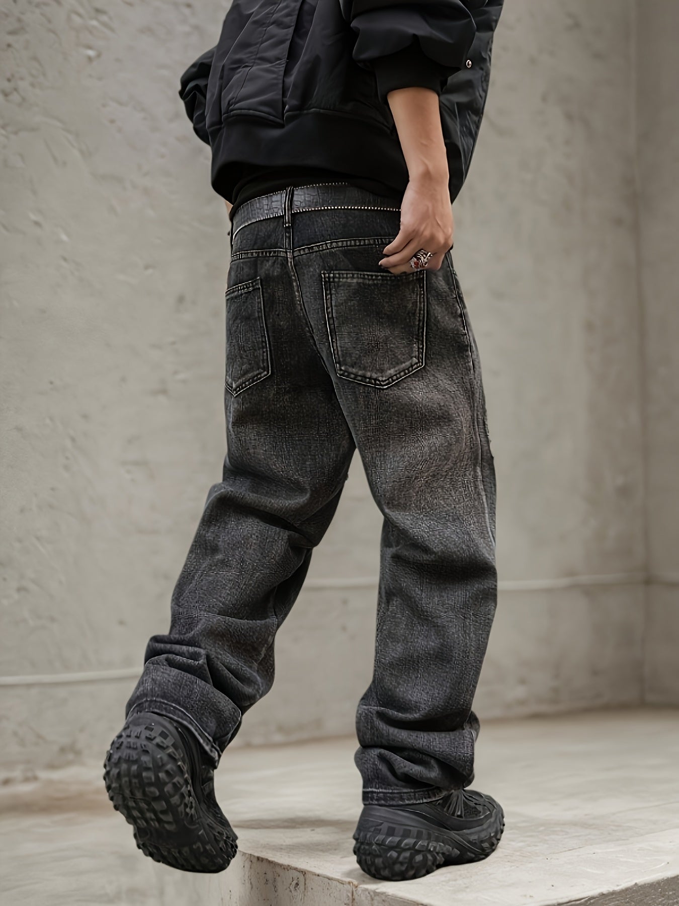 URBANIX Men's Embroidered Jeans