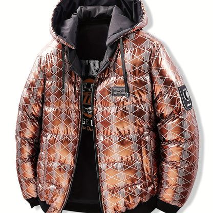 Men's Stylish Puffer Jacket - Thickened Warm