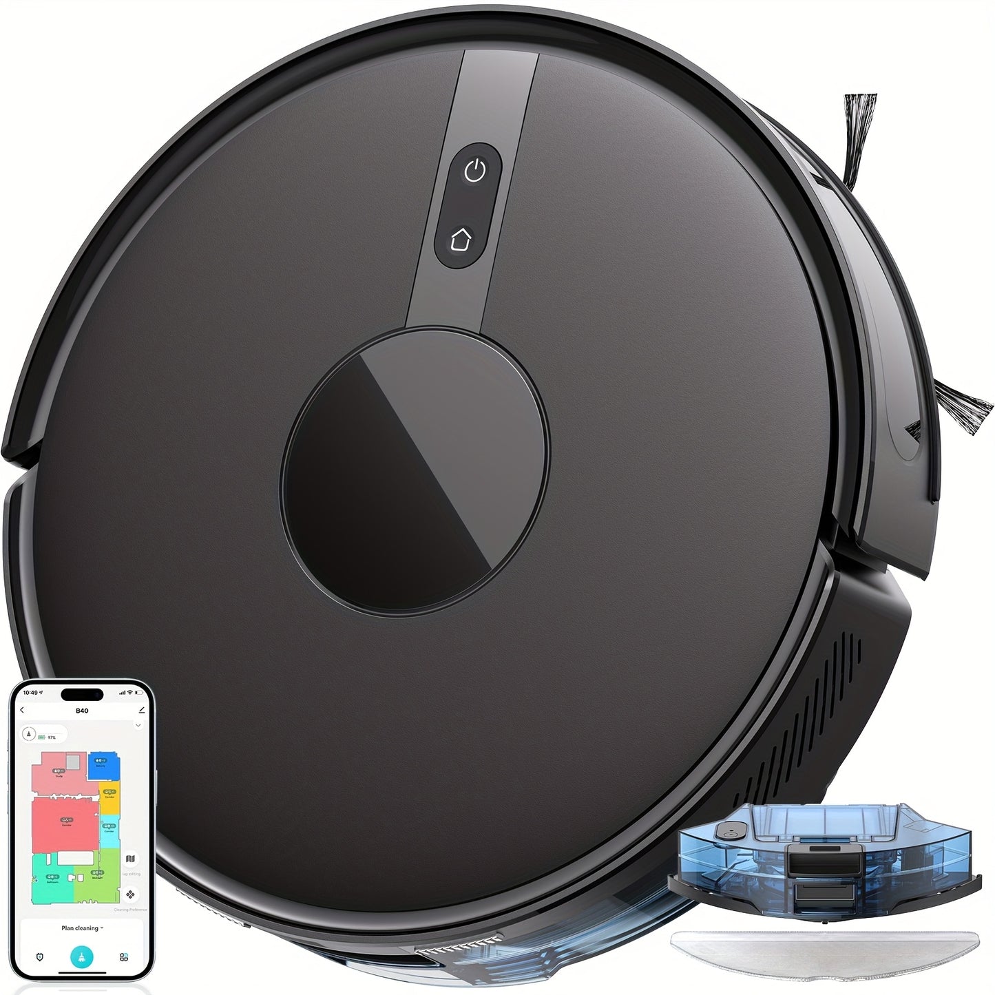 Lubluelu B40 Robot Vacuum Cleaner - 3 in 1 Mop 6500Pa