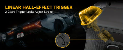 (No Drift) Interactive Screen Wireless Gaming Controller for iOS/for Switch/PC/Android/Steam Deck, Hall Effect Stick & Trigger, RGB Lighting, Remappable Buttons, 1800mAh with Charging Dock-V2 (Black). Notice Not Compatible wi