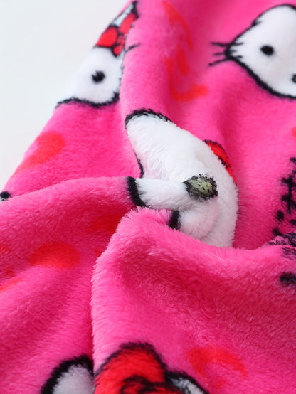 Hello Kitty Women's Flannel Sleep Pants - Thick Warm Winter