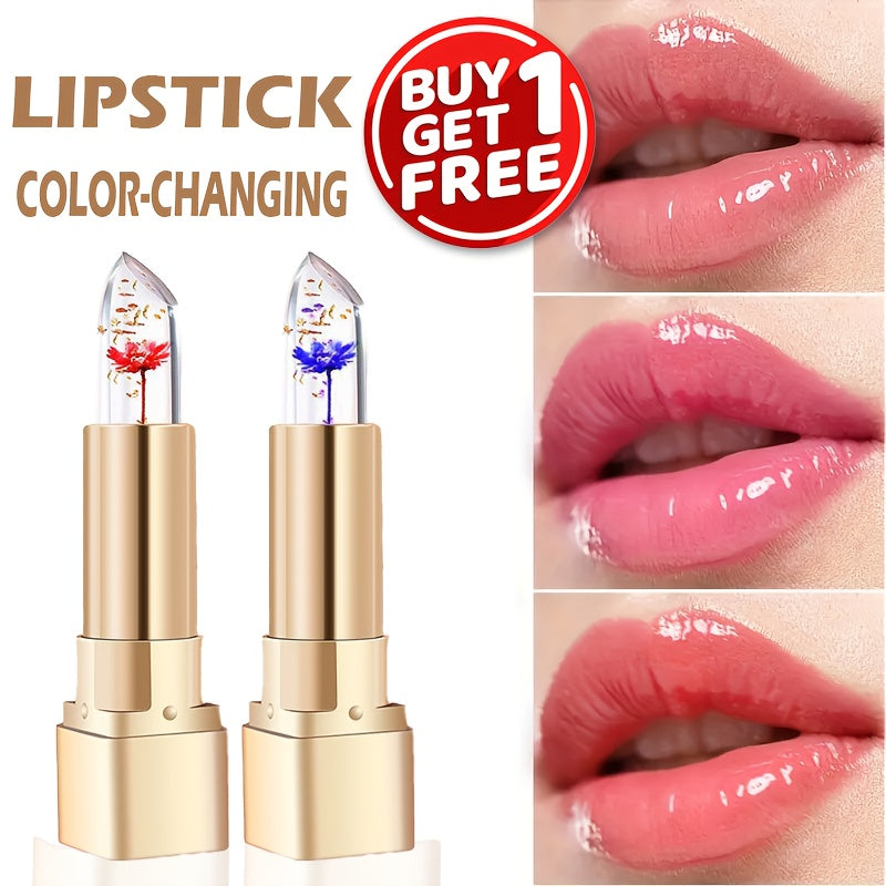 Crystal Flower Jelly Lipstick 1+1 free - Color-Changing Magic Lip Balm