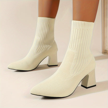 Women's Solid Comfortable Knitted Boots