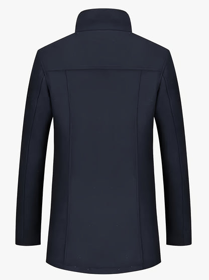 Men's Autumn/Winter Tweed Coat - Business Double-Breasted Wool