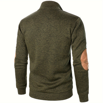 Men's Stand-Collar Casual Sweatshirt - Autumn Winter Long Sleeve