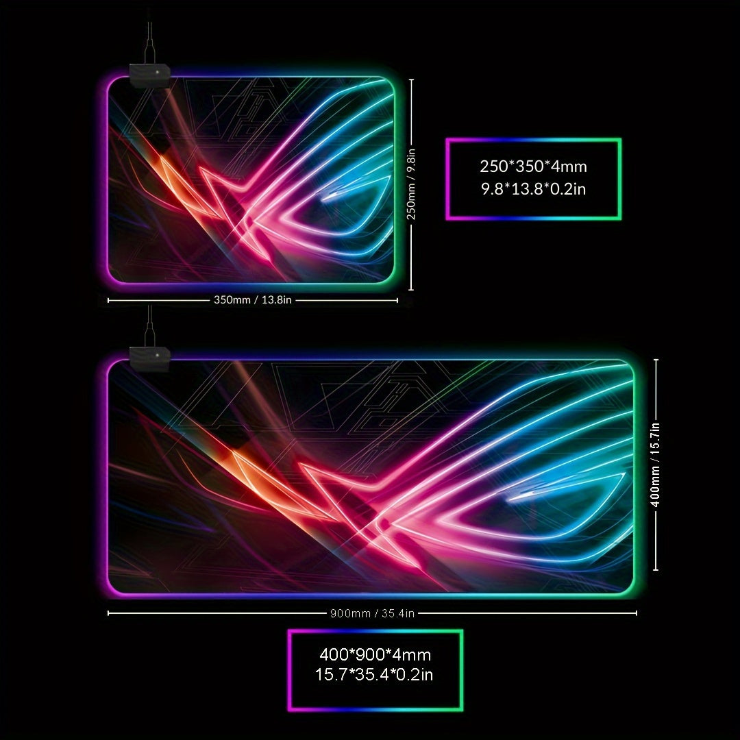 Gaming LED RGB Mouse Pad - Luminous Keyboard Pad Non-Slip