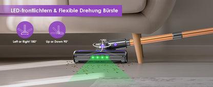 VORTISYS Cordless Vacuum Cleaner 500W - 1.3L Display Anti-Tangle