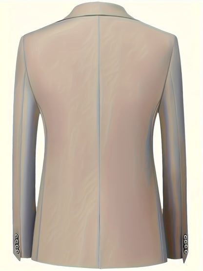 Men's 3pcs Suit Set - Blazer Vest Pants Elegant