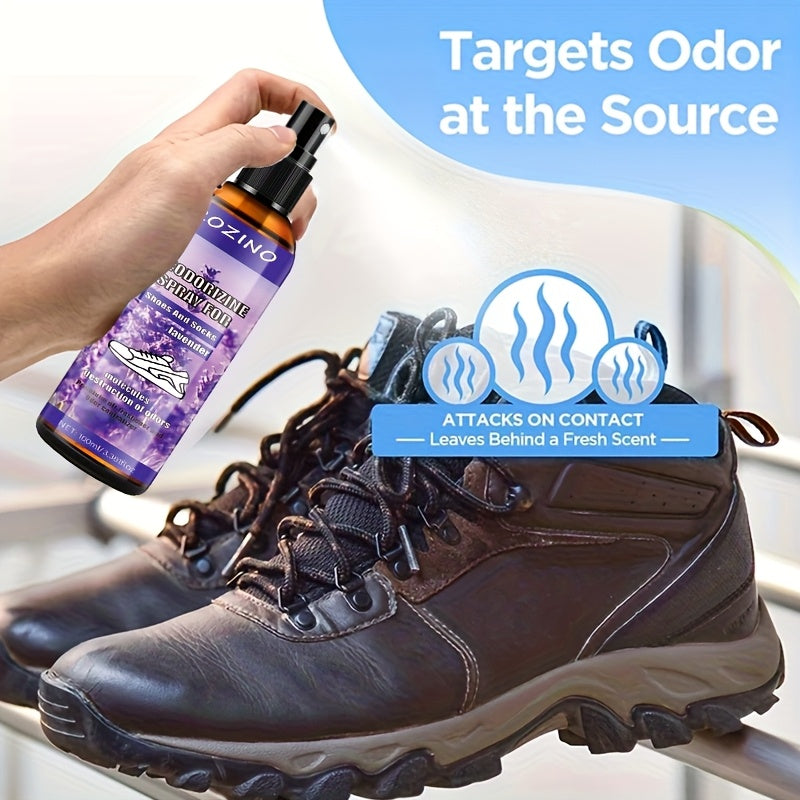 ROZINO Lavender Foot Deodorizer & Shoe Odor Remover Spray