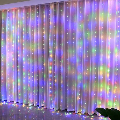 Fairy String Curtain LED Lights – 8 Modes, Remote & USB