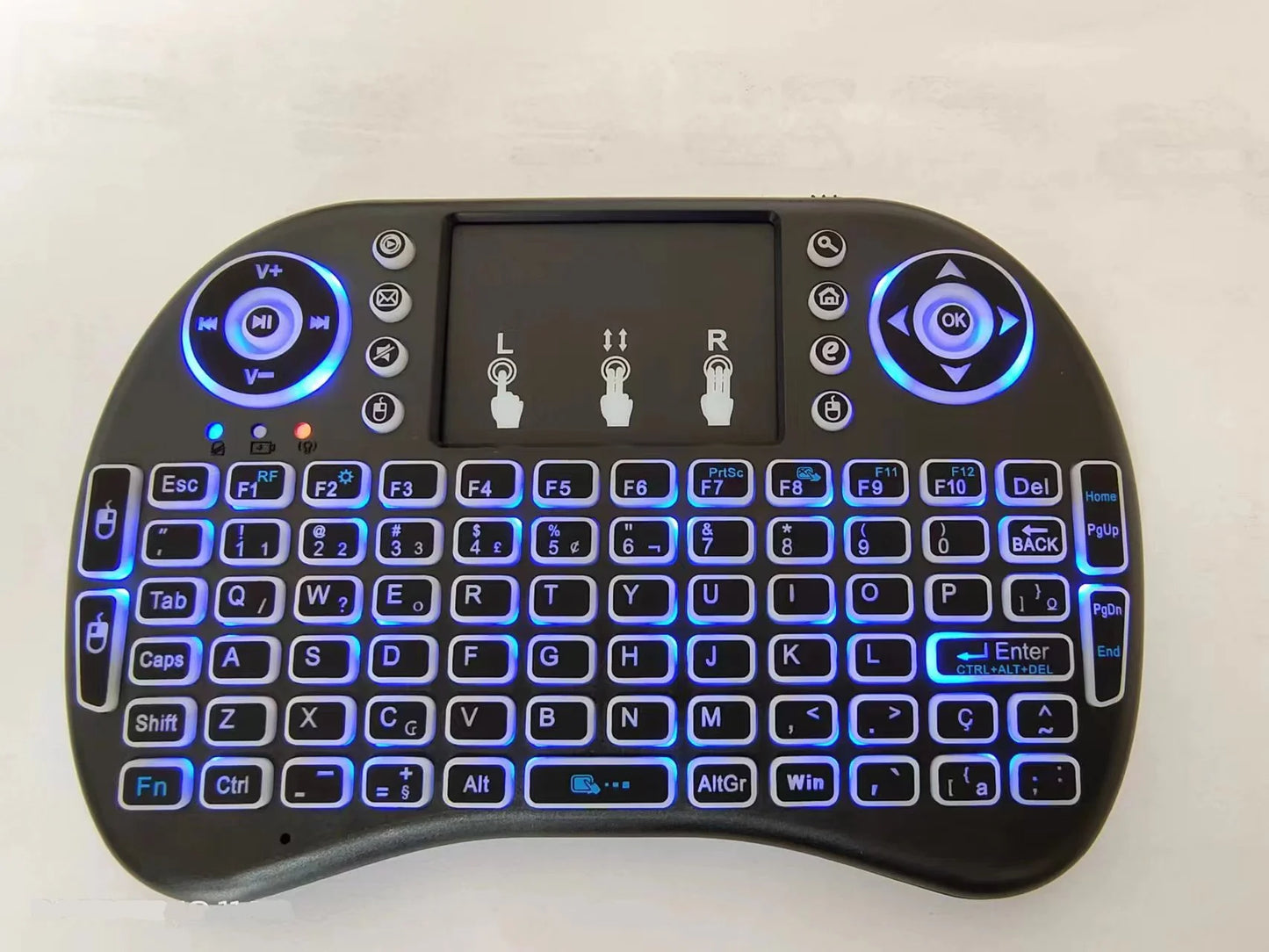 Mini wireless keyboard with touchpad