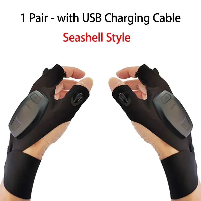 Light-Up Gloves - Breathable Adjustable