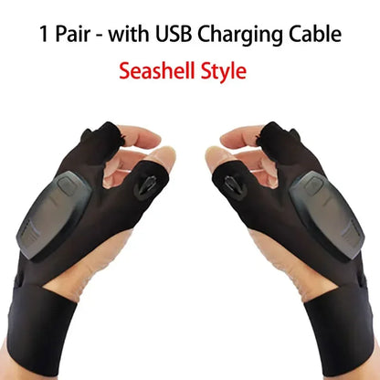 Light-Up Gloves - Breathable Adjustable