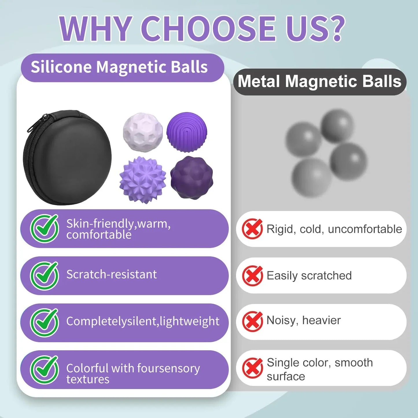 Silicone Magnetic Sensory Balls – for Stress & Anxiety Relief