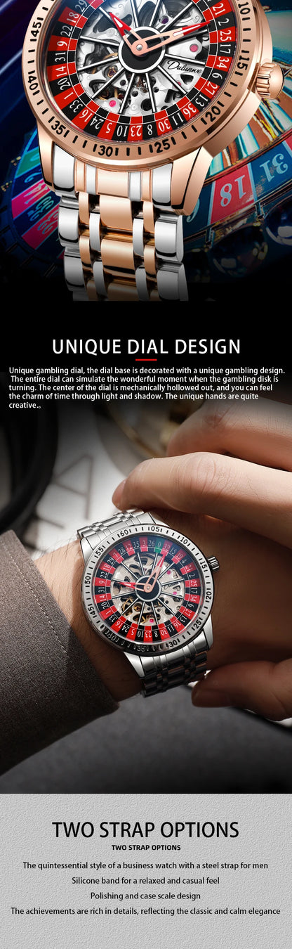 DULUNWE Spinning Roulette Automatic Watch