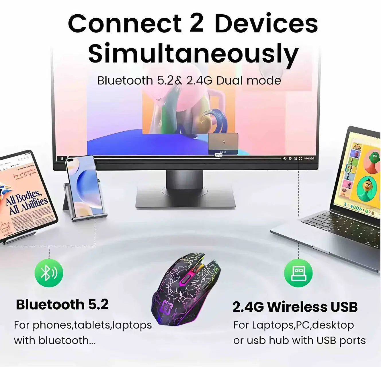 2.4G Wireless RGB Gaming Mouse