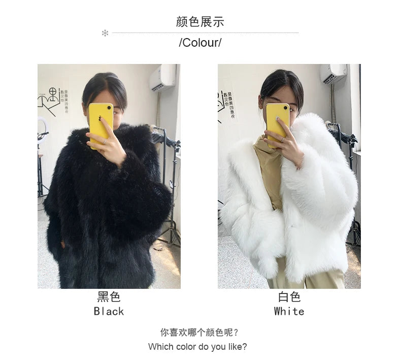 Manteau d'hiver oversize Nerazzurri blanc et noir, chaud, duveteux, en fausse fourrure à capuche, pour femme, collection automne-hiver 2023