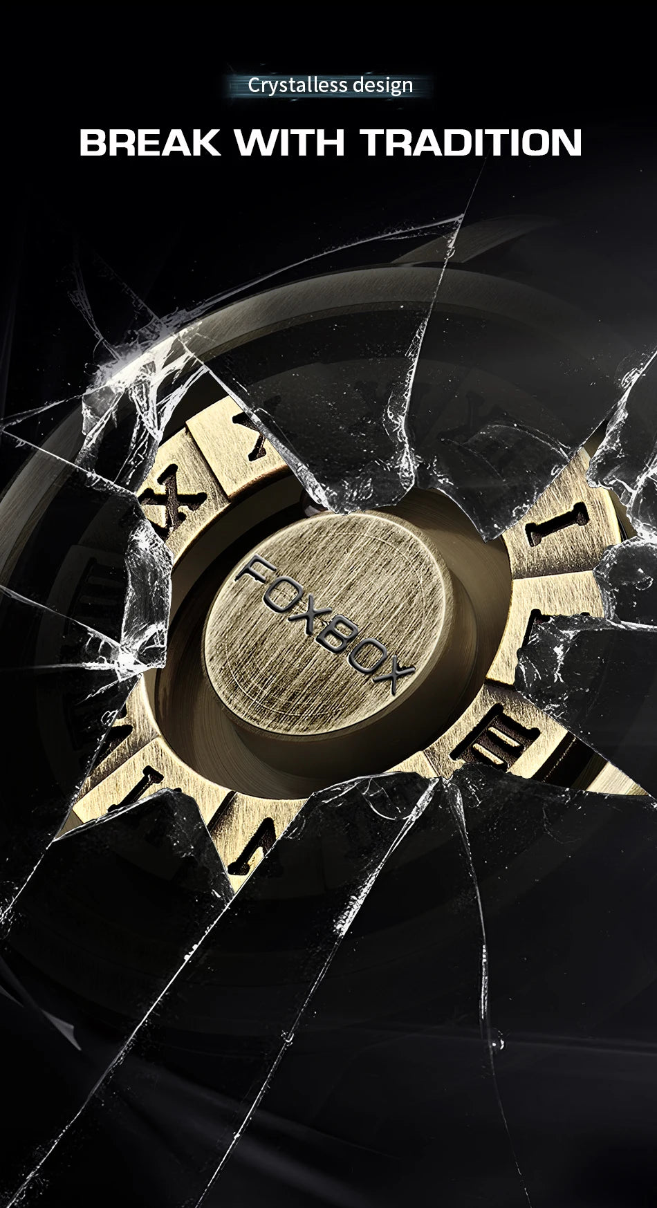 FOXBOX Magnetic Pointer Watch - Creative Scrolling Iron Ball Quartz