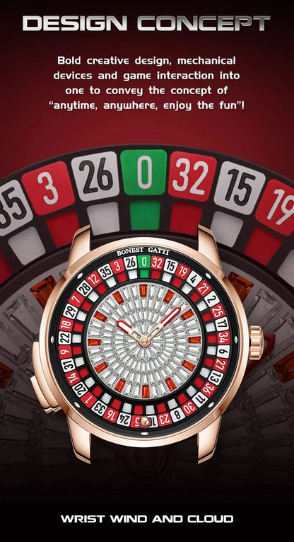BONEST GATTI Luxury Rotating Roulette Watch