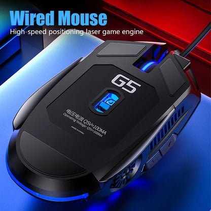 Ergonomic Gaming Mouse – RGB Mute LED Backlit