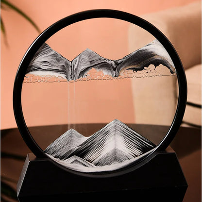 3D Moving Sand Art – Nordic Liquid Hourglass Sandscape Decor