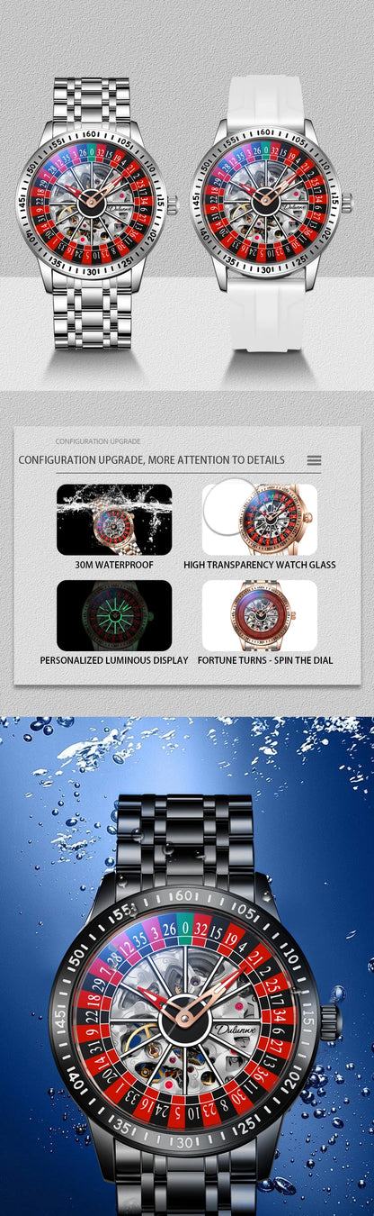 DULUNWE Spinning Roulette Automatic Watch