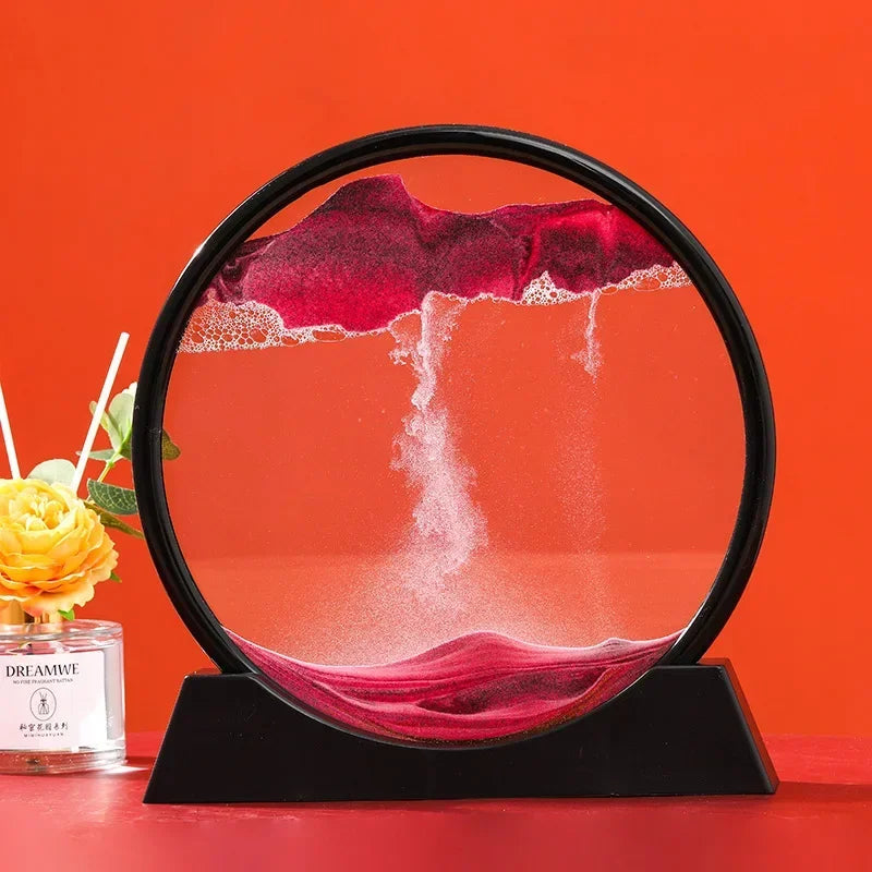 3D Moving Sand Art – Nordic Liquid Hourglass Sandscape Decor