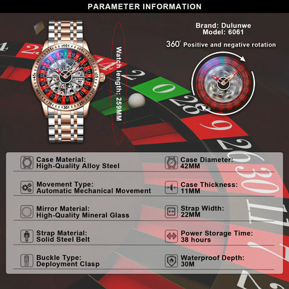 DULUNWE Spinning Roulette Automatic Watch