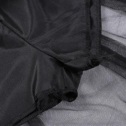 Sexy, hochtaillierter, asymmetrischer Rock aus Netzgarn für Damen – Sommer, neuer europäischer und amerikanischer Gothic-Stil, vielseitiger Freizeitrock
