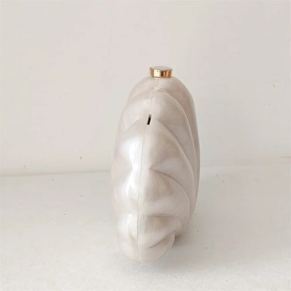 Female Shell Acrylic Box Clutches Lady Gift Evening Bag Party Prom Stones Handbags Luxury Women Wedding Bridal Clutch Purse Bag