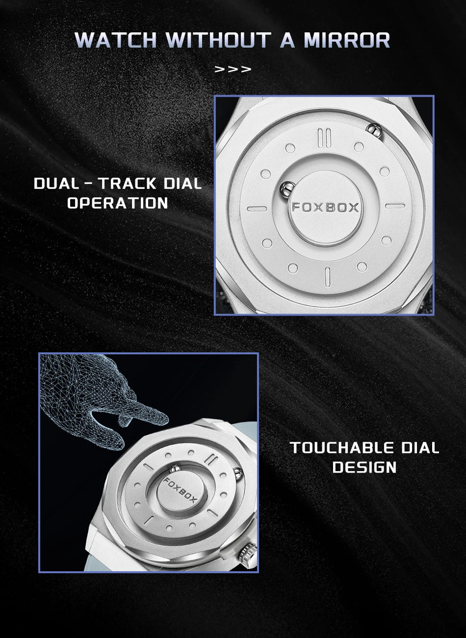 FOXBOX Watch - Magnetic Scrolling Pointer Waterproof Quartz