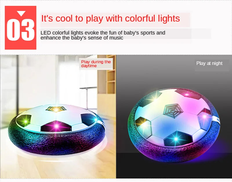 Hover Soccer Ball – LED Floating Football for Kids