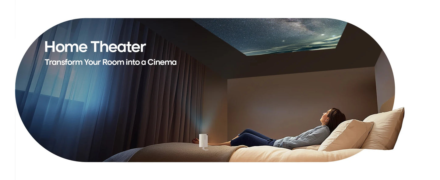 4K Portable Projector – Android 11, 8000 Lumens