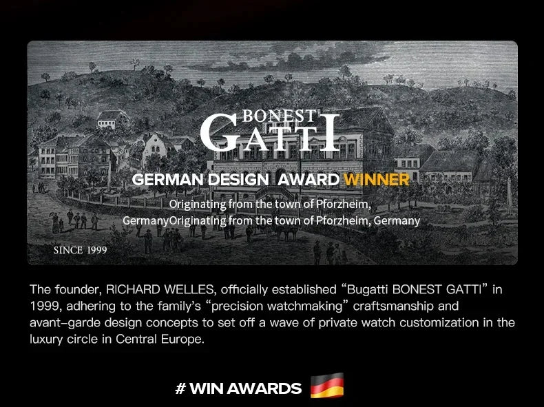 BONEST GATTI Luxury Rotating Roulette Watch