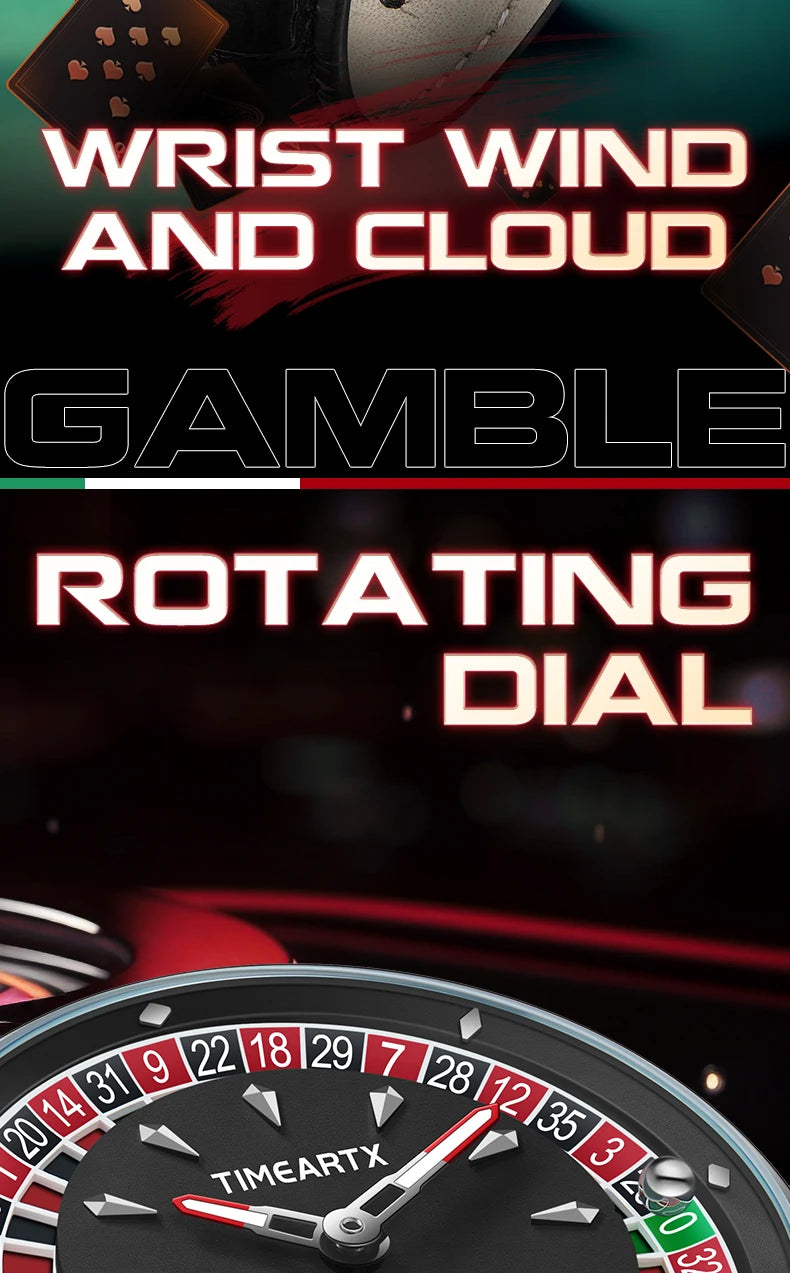 TIMEARTX Roulette Watch - waterproof