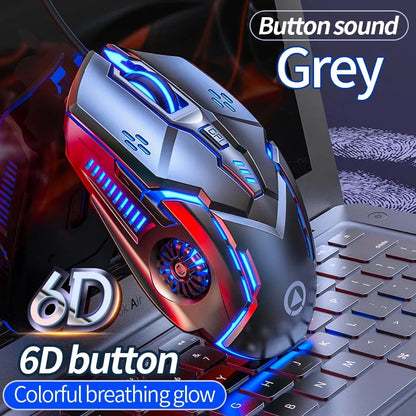 Ergonomic Gaming Mouse – RGB Mute LED Backlit