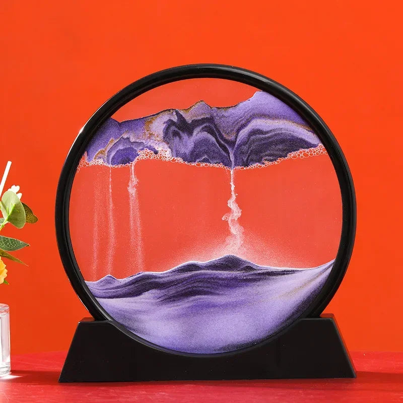 3D Moving Sand Art – Nordic Liquid Hourglass Sandscape Decor