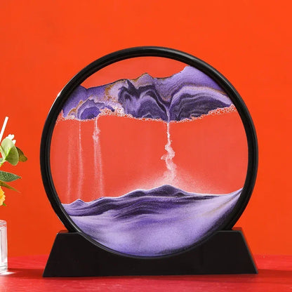 3D Moving Sand Art – Nordic Liquid Hourglass Sandscape Decor