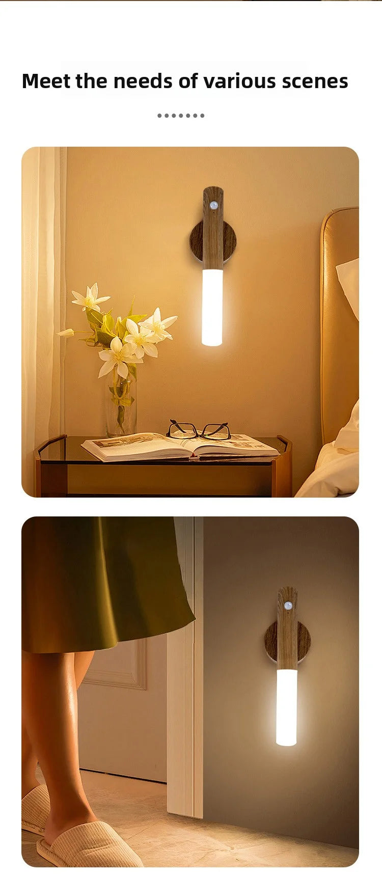 LED Night Light – USB Rechargeable Motion Sensor Lamp