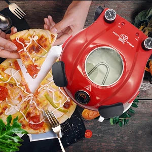 Appareil à pizza électrique 420 °C – 1200 W, plaque en pierre