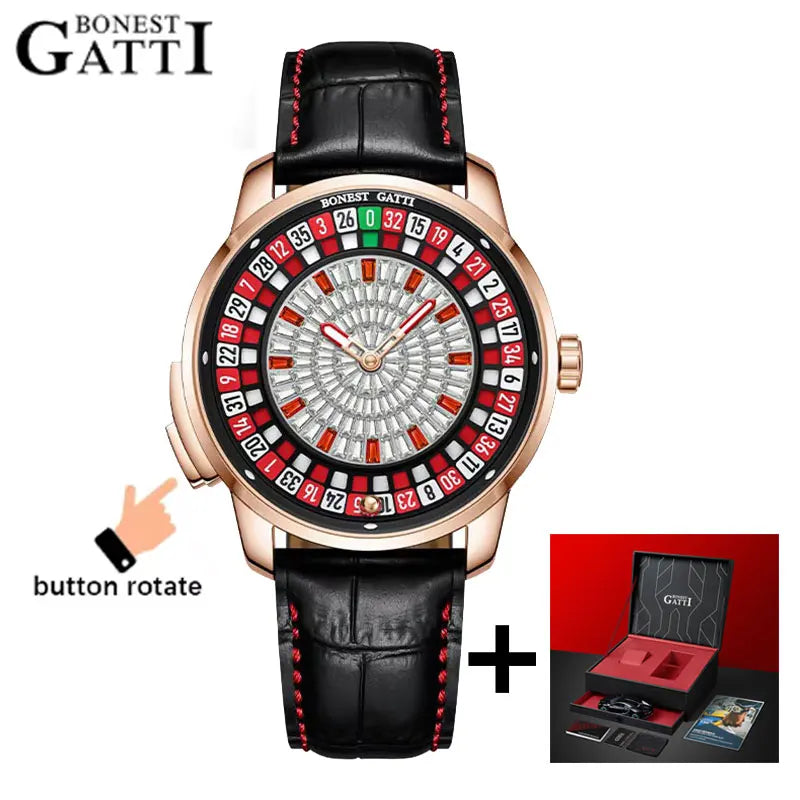 BONEST GATTI Luxury Rotating Roulette Watch