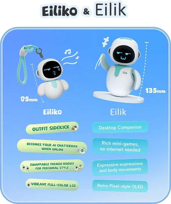 Eiliko Portable Smart AI Robot - Emotional Companion