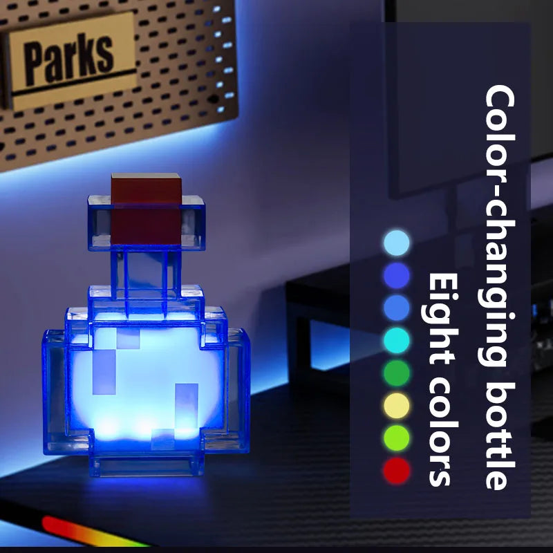 Veilleuse bouteille Minecraft