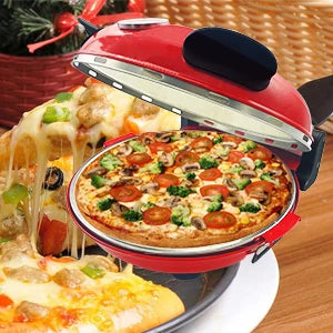 Appareil à pizza électrique 420 °C – 1200 W, plaque en pierre