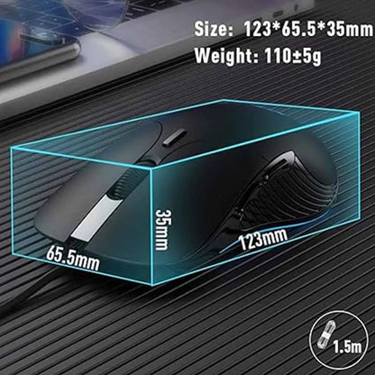 INPHIC B2 Mouse 7200DPI - 6 Programmable Buttons Silent Click