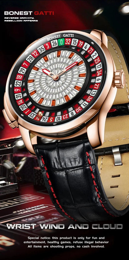 BONEST GATTI Luxury Rotating Roulette Watch