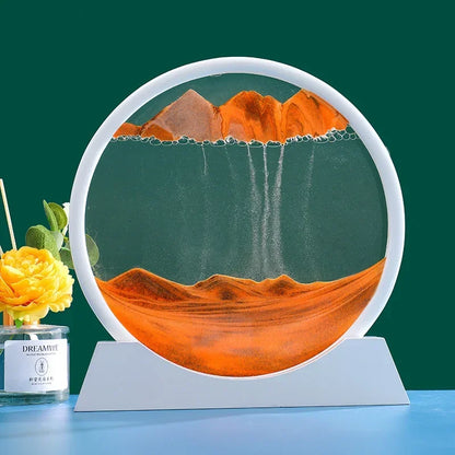 3D Moving Sand Art – Nordic Liquid Hourglass Sandscape Decor