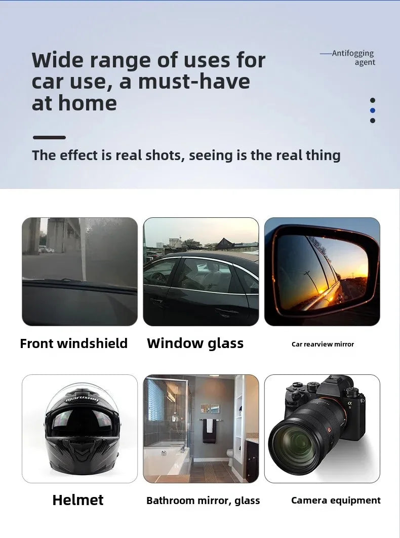 Car Fog & Rain Repellent Coating — Rearview Mirror & Windshield