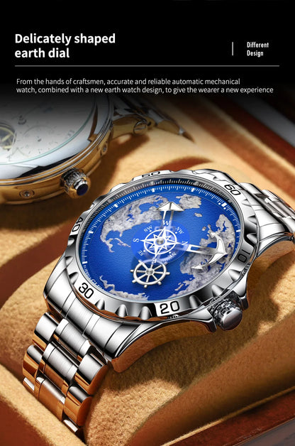 GLENAW Luxury Sport Watch - Stainless Steel Luminous Waterproof